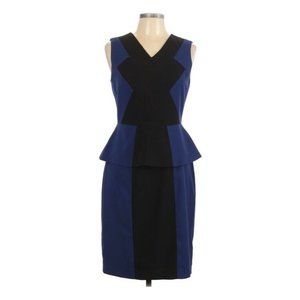 BCBG Maxazria Racha Color Block Peplum Dress sz 10
